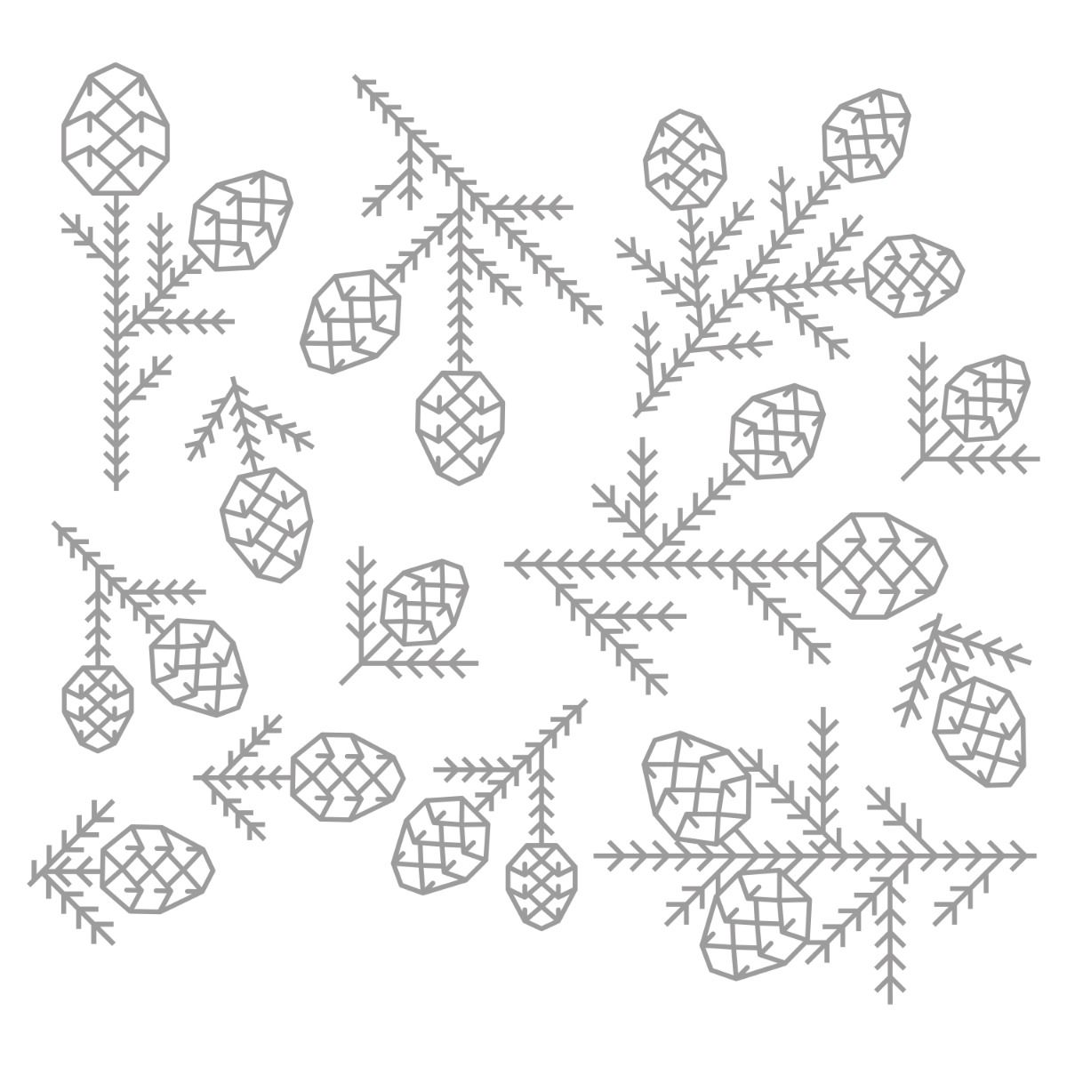 666070 - Sizzix Thinlits Die Set 13PK - Pine Patterns by Tim Holtz